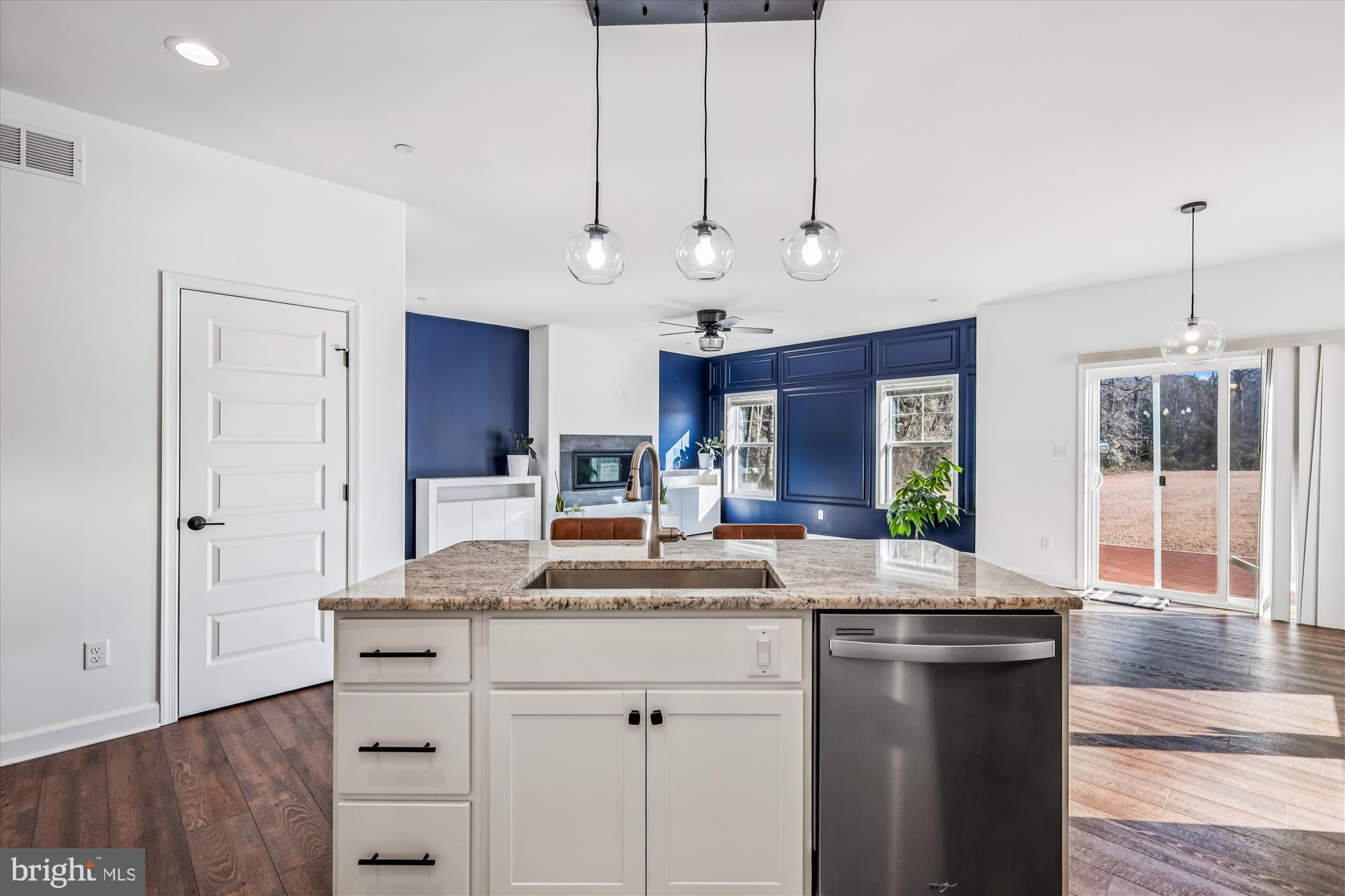 17753 Marvel Road Marydel, MD 21649 - Photo 43 of 65 Kitchen Island with view of living room