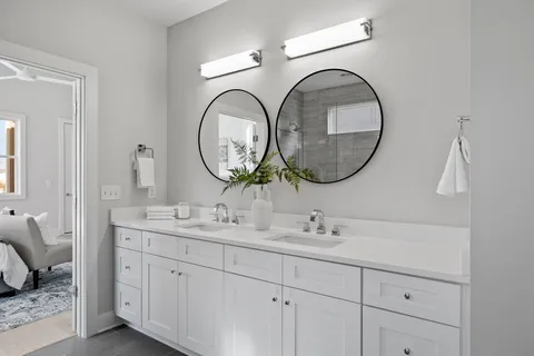 a view of a bathroom from a window