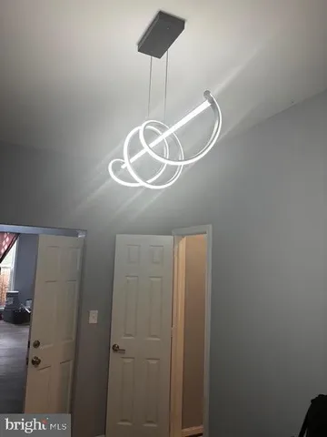 a close view of light fixtures and entryway