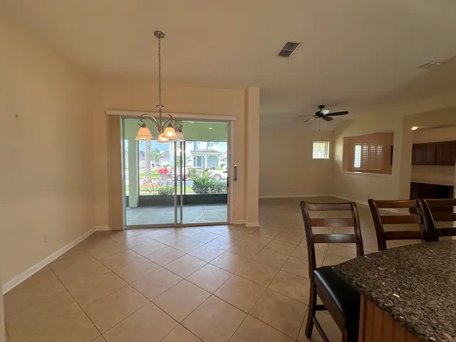 a view of a dining room and livingroom