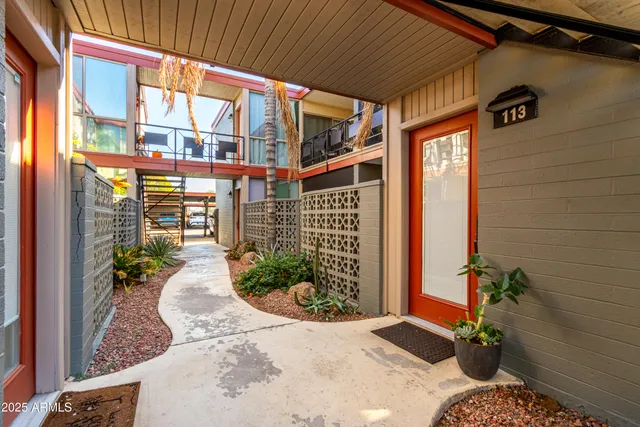 a view of a entryway door front of house