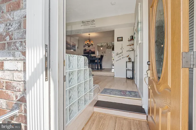 a view of livingroom form hallway