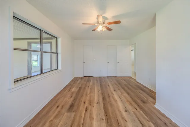 an empty room with a window