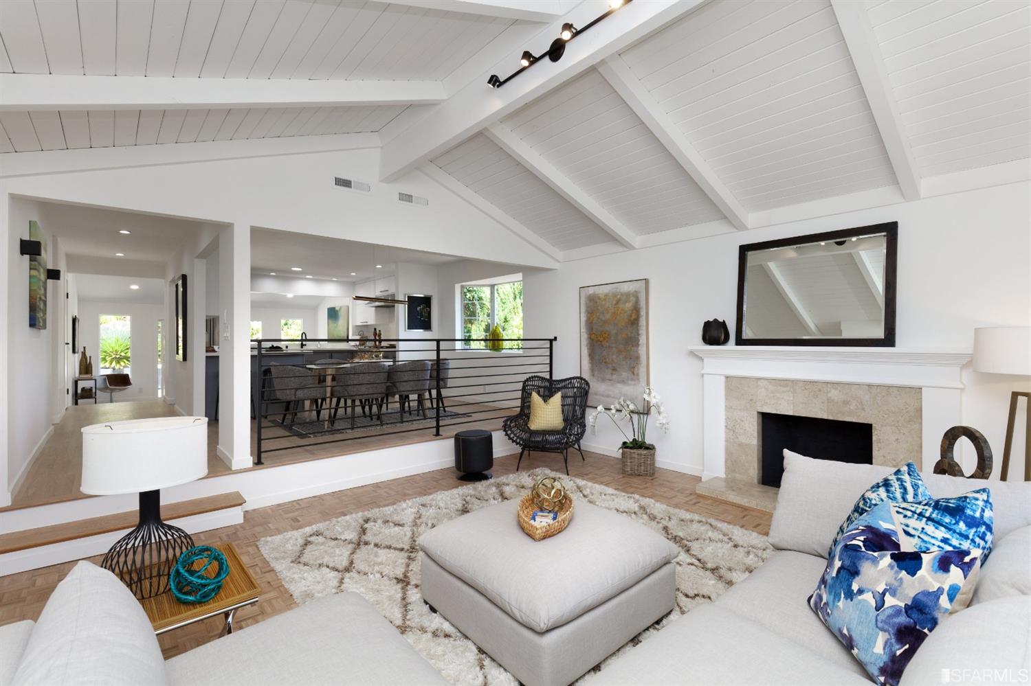 16 Park Ridge Road San Rafael, CA 94903 - Photo 1 of 1 a living room with furniture and a fireplace