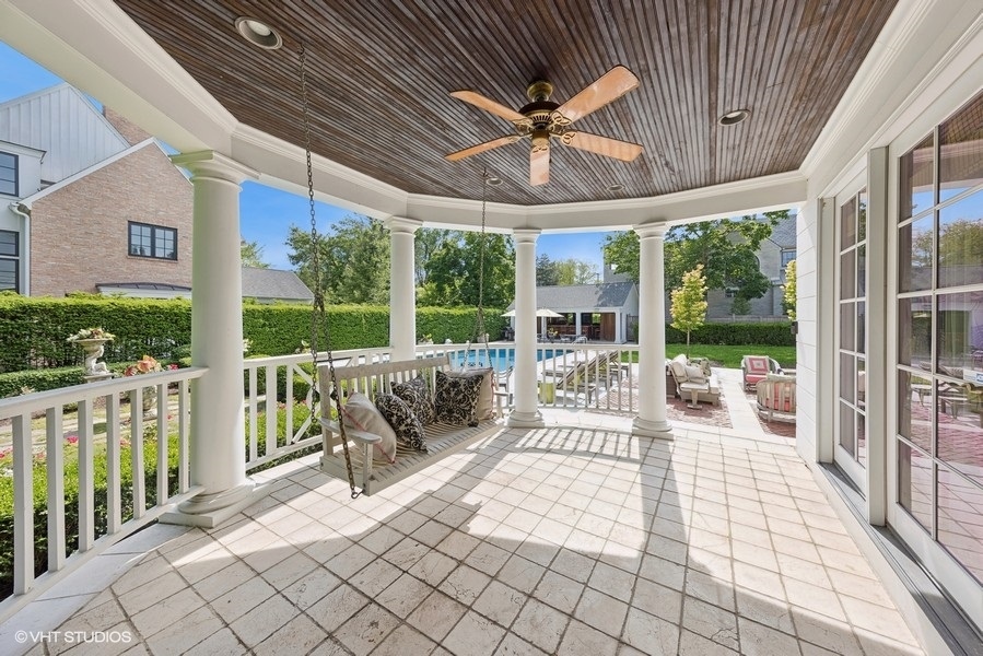 710 South County Line Road Hinsdale, IL 60521 - Photo 59 of 63 a building outdoor space with patio furniture and garden view