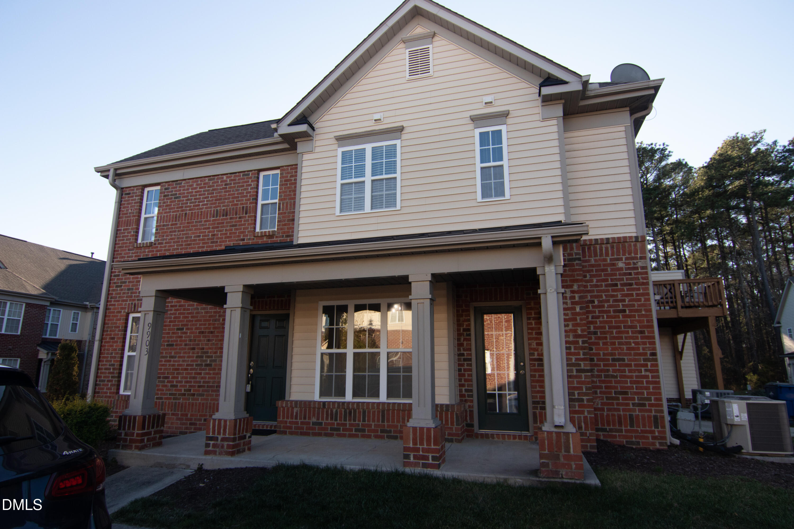 a front view of a house