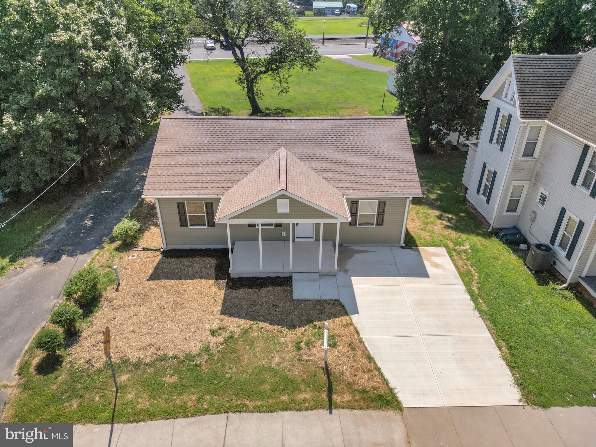 107 Broad Street Hurlock, MD 21643 - Photo 32 of 34 Aerial view with closer angle