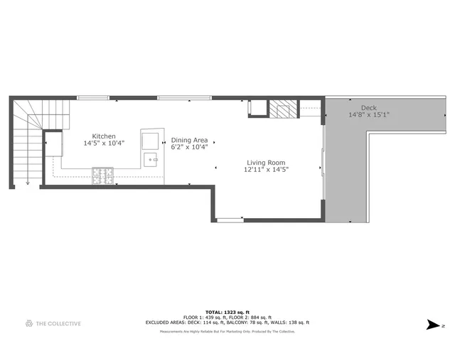 a picture of a bench in a white building