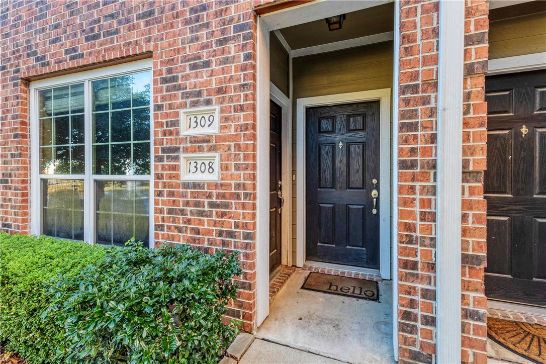 a view of front door of house