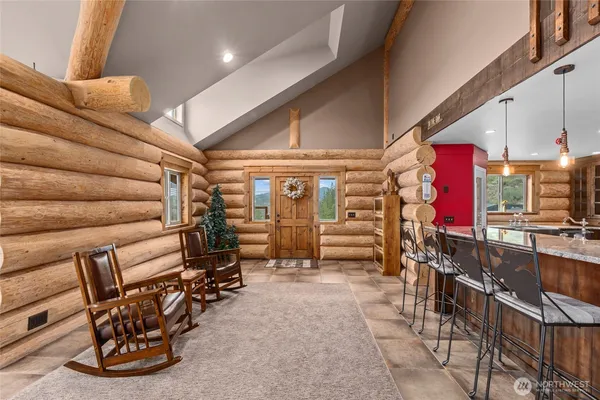 a view of a room with racks