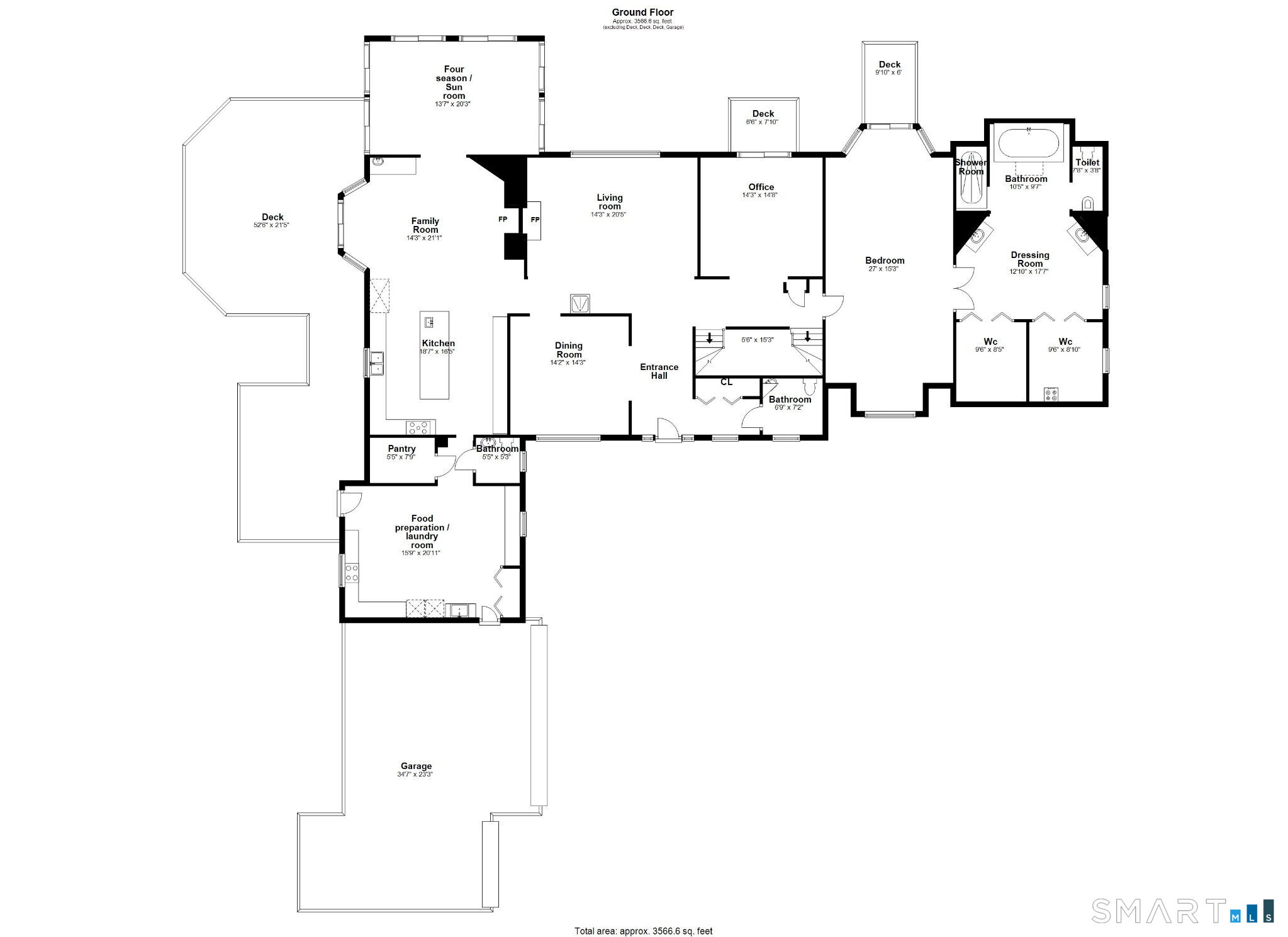 33 Meehan Road Woodstock, CT 06281 - Photo 35 of 39 Residence Ground Floor Plan