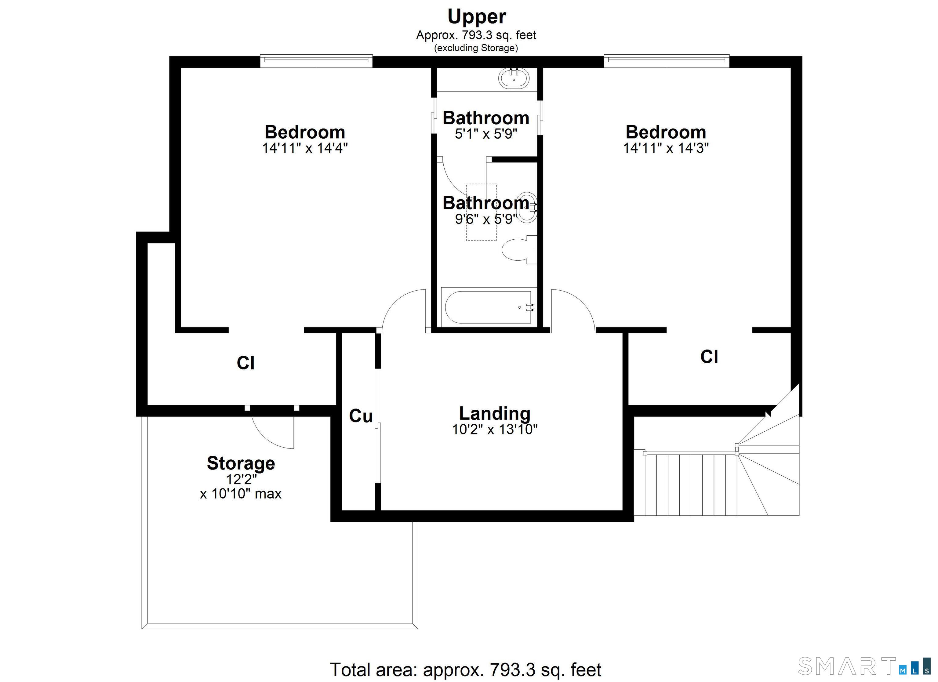 33 Meehan Road Woodstock, CT 06281 - Photo 36 of 39 Residence Upper Level Floor Plan