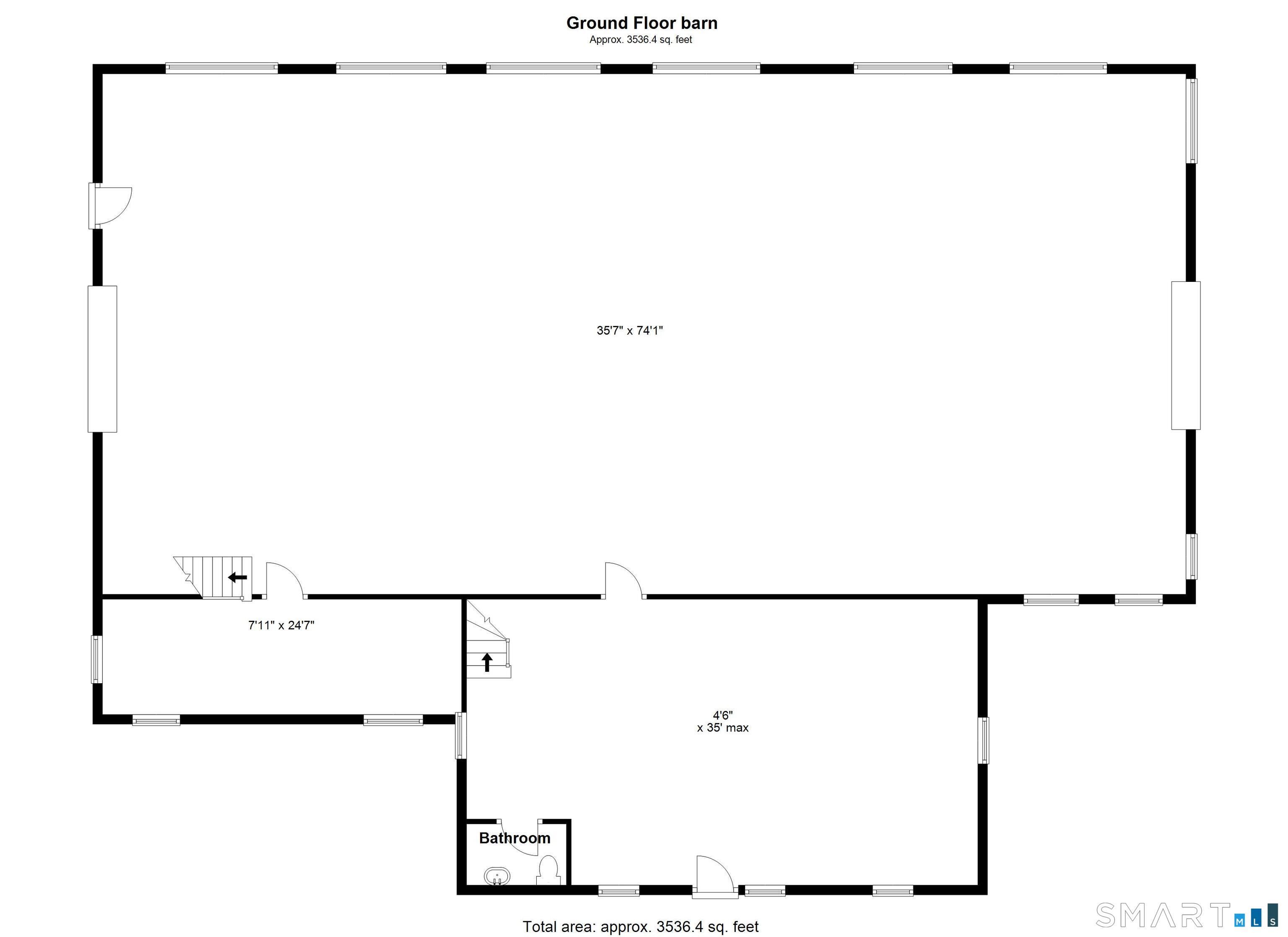 33 Meehan Road Woodstock, CT 06281 - Photo 38 of 39 Barn Ground Floor Plan