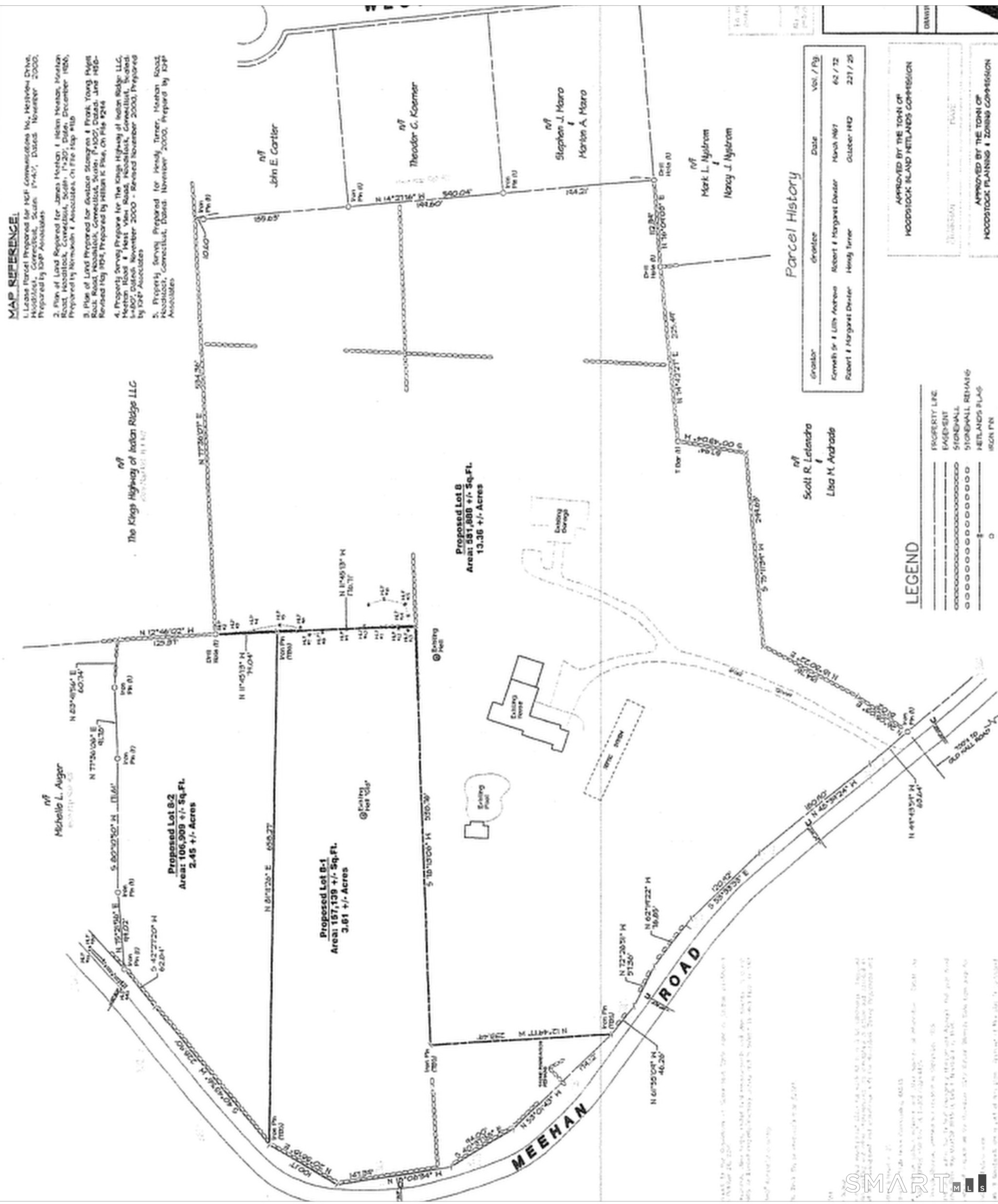 33 Meehan Road Woodstock, CT 06281 - Photo 31 of 39 Engineering map of property. 19.3 Beautiful Acres With Pasture! Available in the Entirety. Or May Be Purchased Individually as Listed Below 13.36 Acres With House, Pool and Barn/Garage, 3.61 Approved Building Lot, 2.45 Approved Building Lot