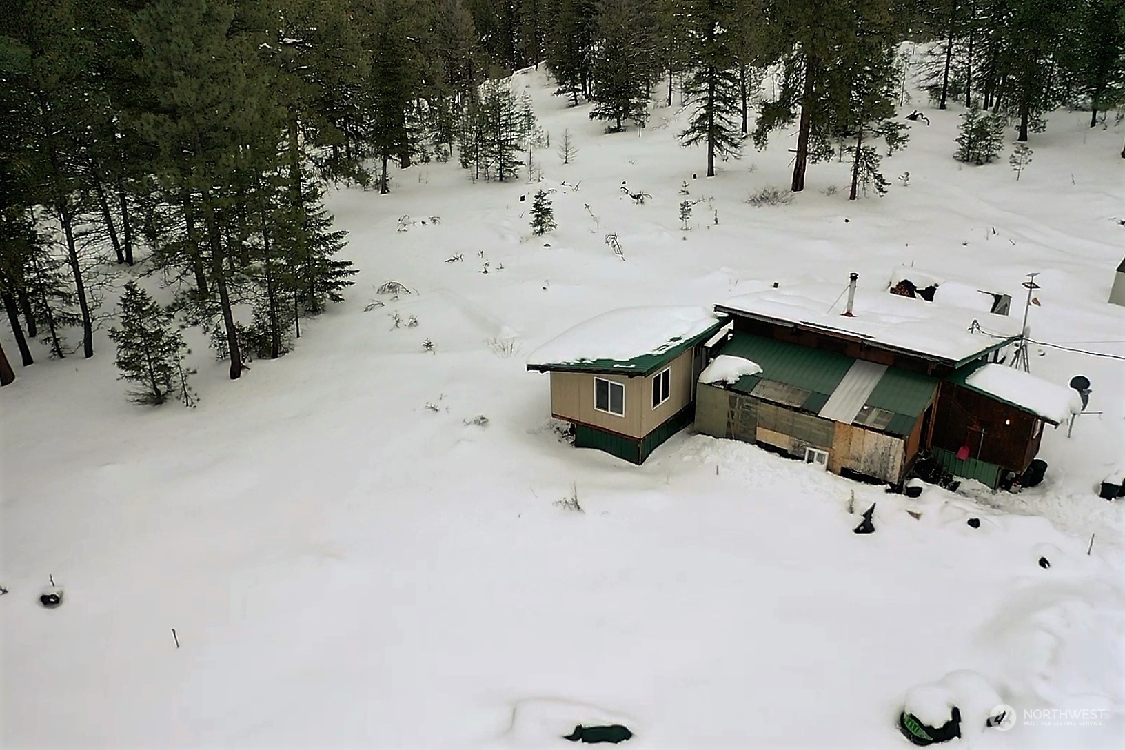 141 Blue Meadow Road Tonasket, WA 98855 - Photo 21 of 33 a view of roof and covered with snow