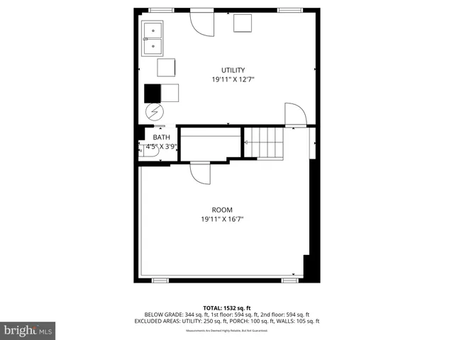 a picture of a bench in a white building