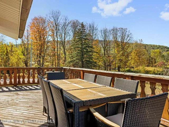a view of balcony with furniture and outdoor space