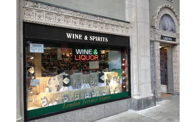 a front view of a building with a glass door