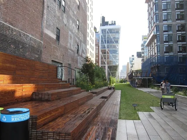 a view of a city room with tall buildings