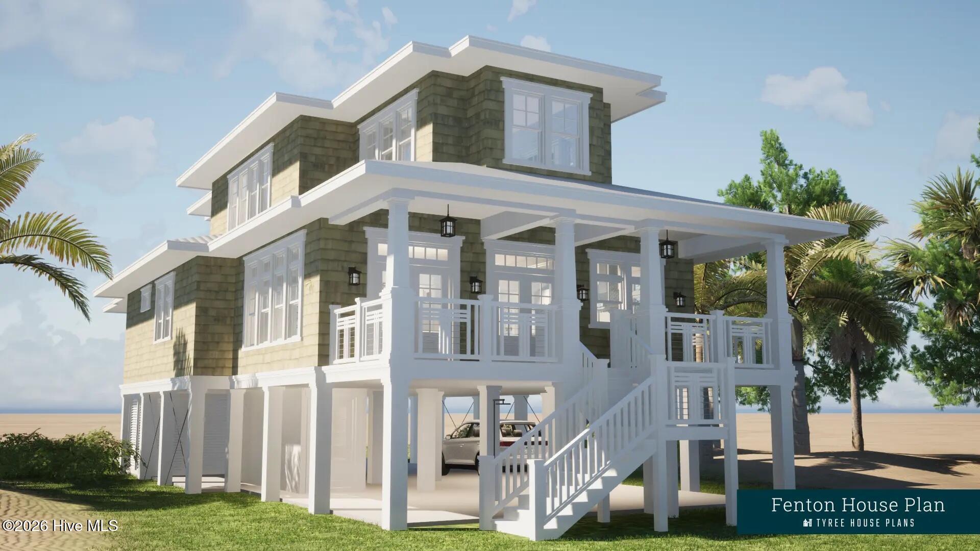 4 Watts Landing Road Hampstead, NC 28443 - Photo 4 of 22 Rear view - Fenton by Tyree House Plans