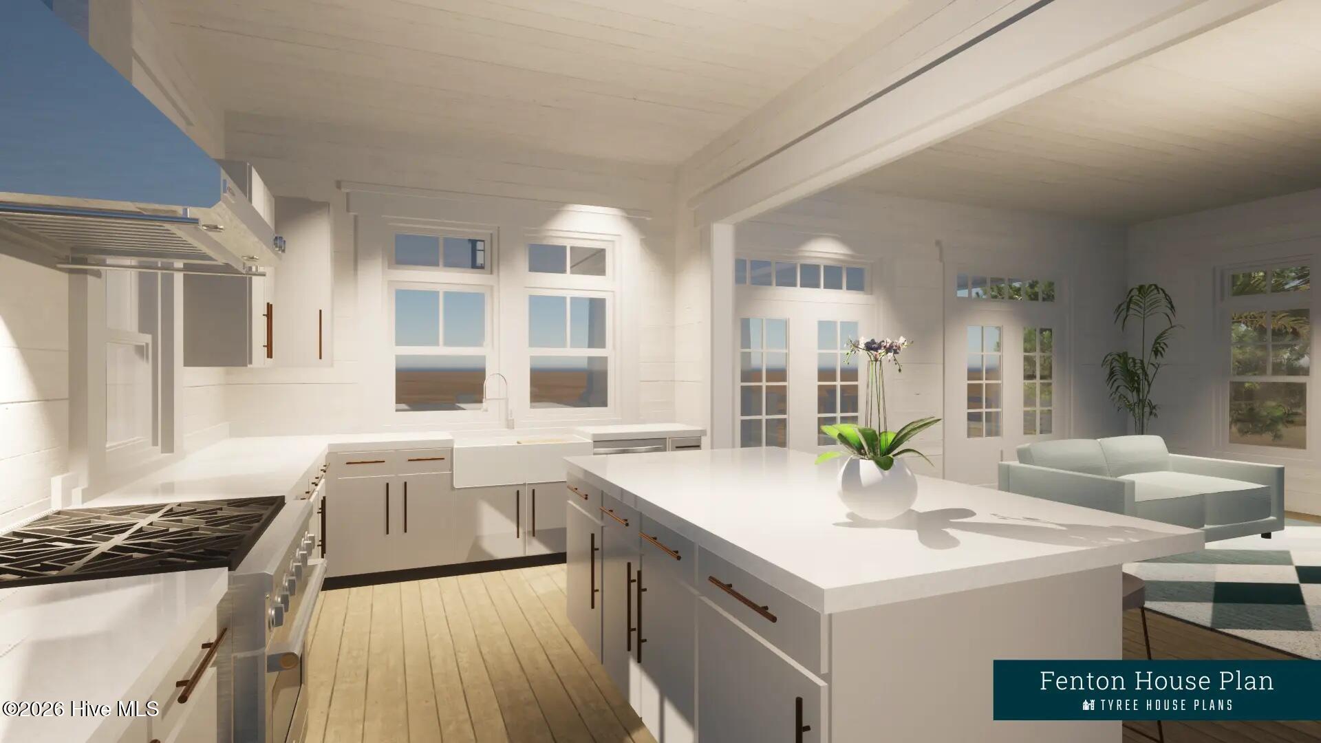 4 Watts Landing Road Hampstead, NC 28443 - Photo 8 of 22 Kitchen island with living beyond - Fent