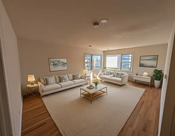 a view of hallway with wooden floor