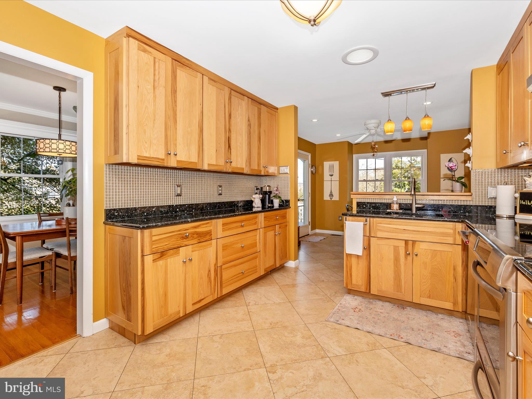 16 Kline Boulevard Frederick, MD 21701 - Photo 22 of 62 a kitchen with stainless steel appliances granite countertop a stove a sink and a microwave