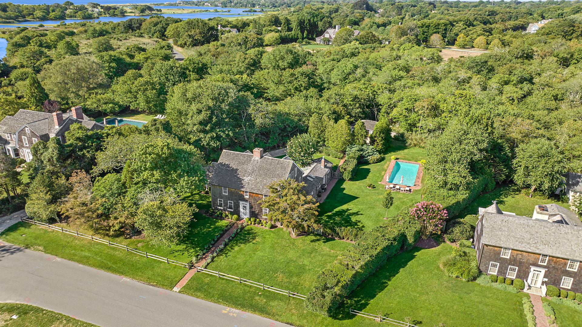 117 Egypt Lane East Hampton, NY 11937 - Photo 4 of 36 an aerial view of a house with a yard