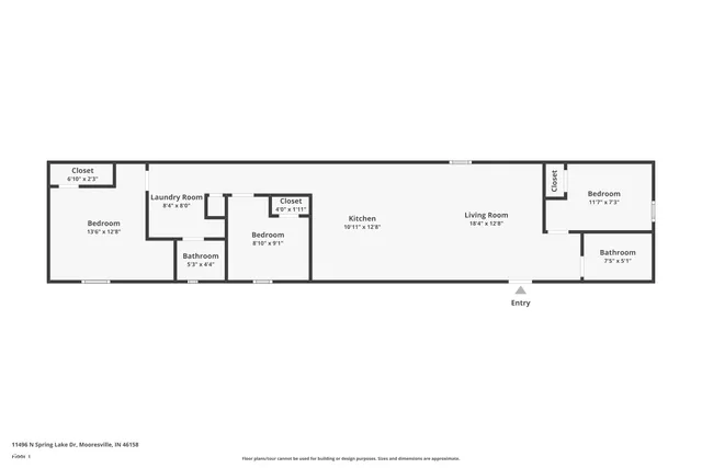 $1 | 11496 North Spring Lake Drive, Mooresville, IN 46158
