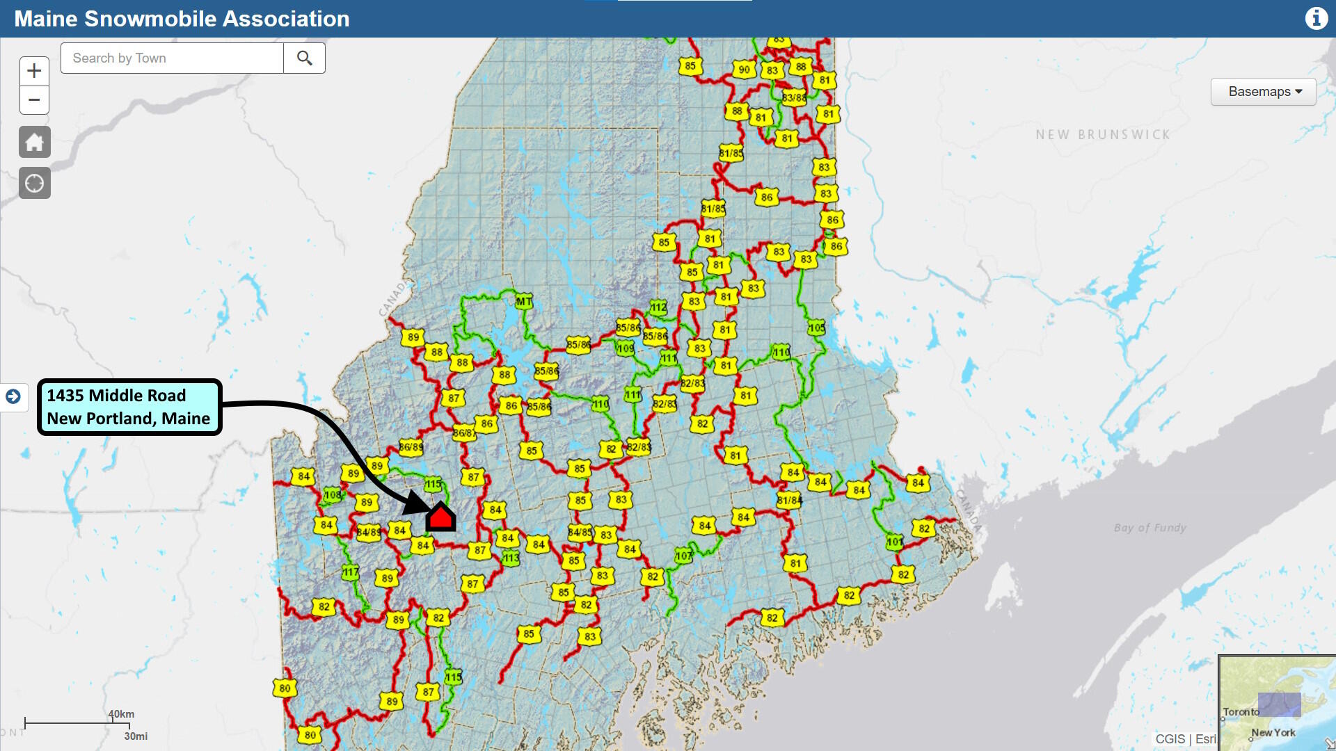 1435 Middle Road New Portland, ME 04961 - Photo 24 of 72 Snow Map 2