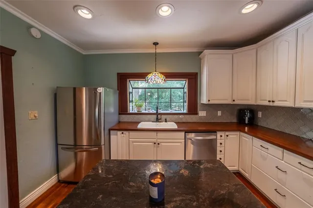 a view of outdoor space with garden