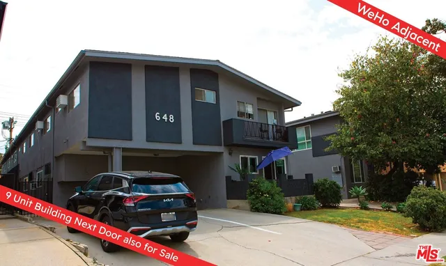 a car parked in front of a house