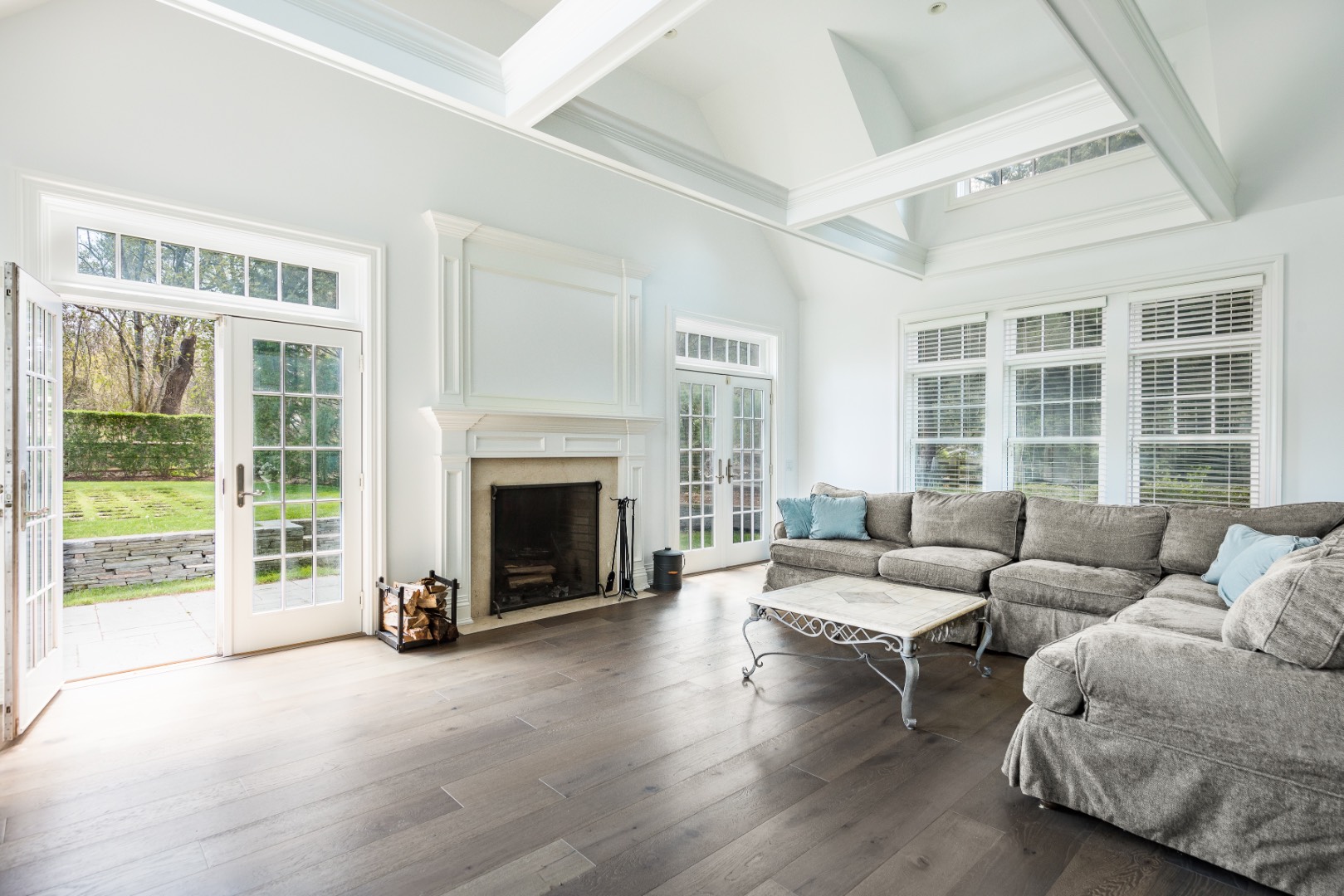 160 Ferry Road Sag Harbor, NY 11963 - Photo 8 of 25 a living room with furniture and a fireplace
