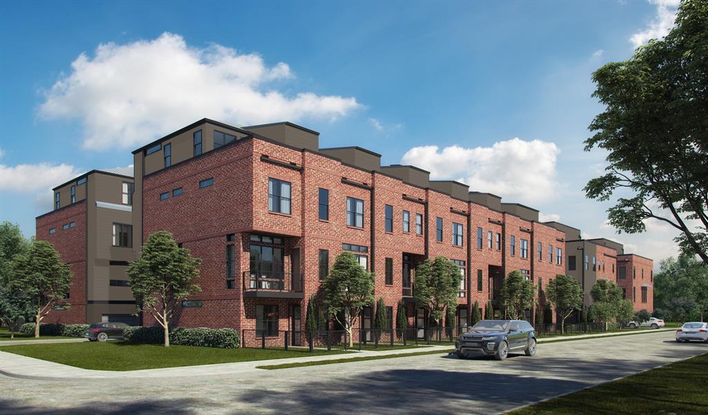 a city street lined with tall buildings