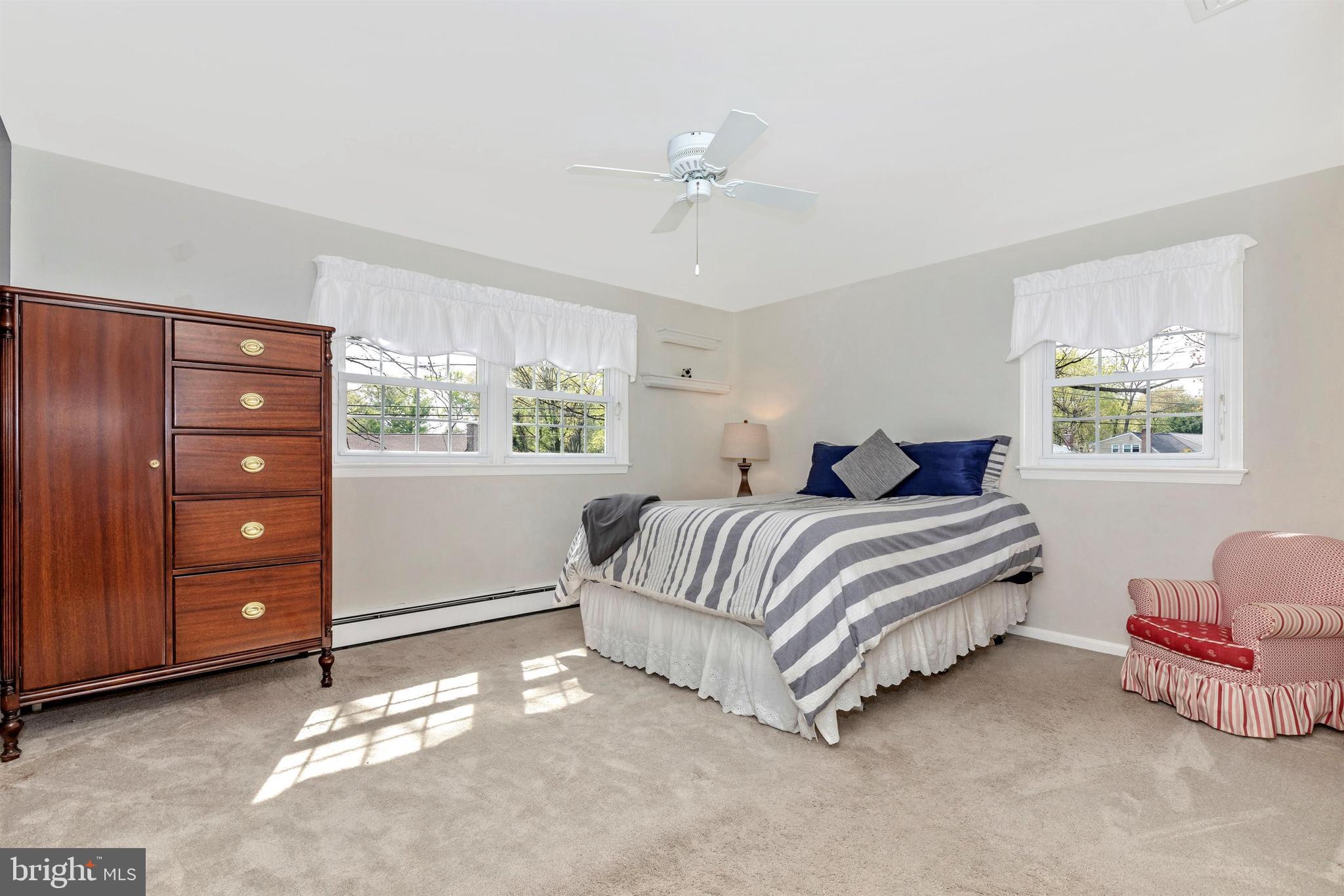 708 Blue Hill Road Wallingford, PA 19086 - Photo 28 of 61 Bedroom #2 with Closet and Ceiling Fan