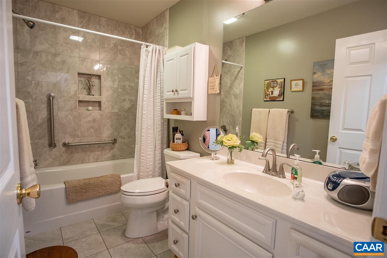 1 Marina Point, Unit B1 Palmyra, VA 22963 - Photo 17 of 31 a bathroom with a sink a toilet a mirror and shower