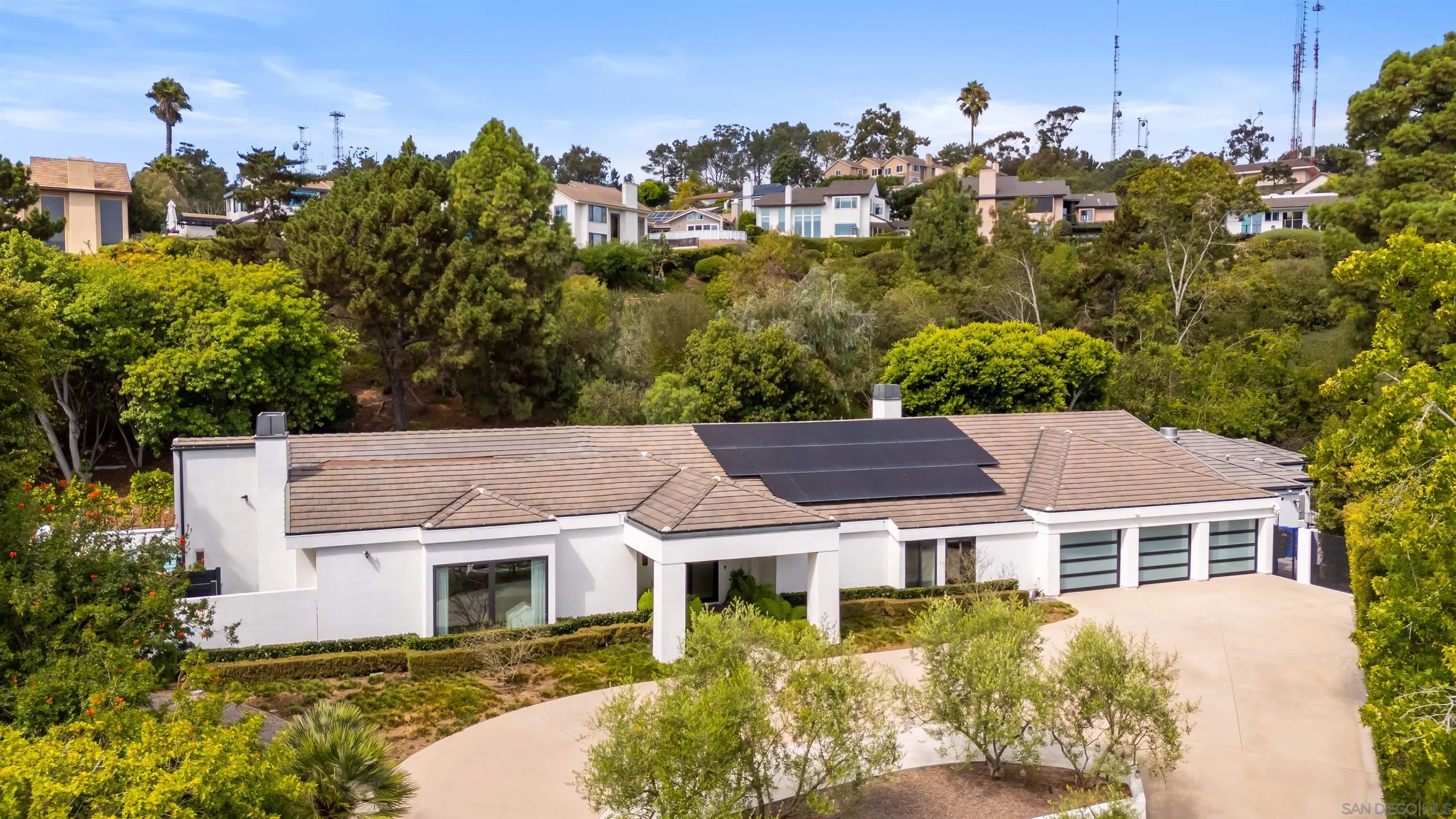 6887 Avenida Andorra La Jolla, CA 92037 - Photo 35 of 75 aerial view of a house with a yard and plants