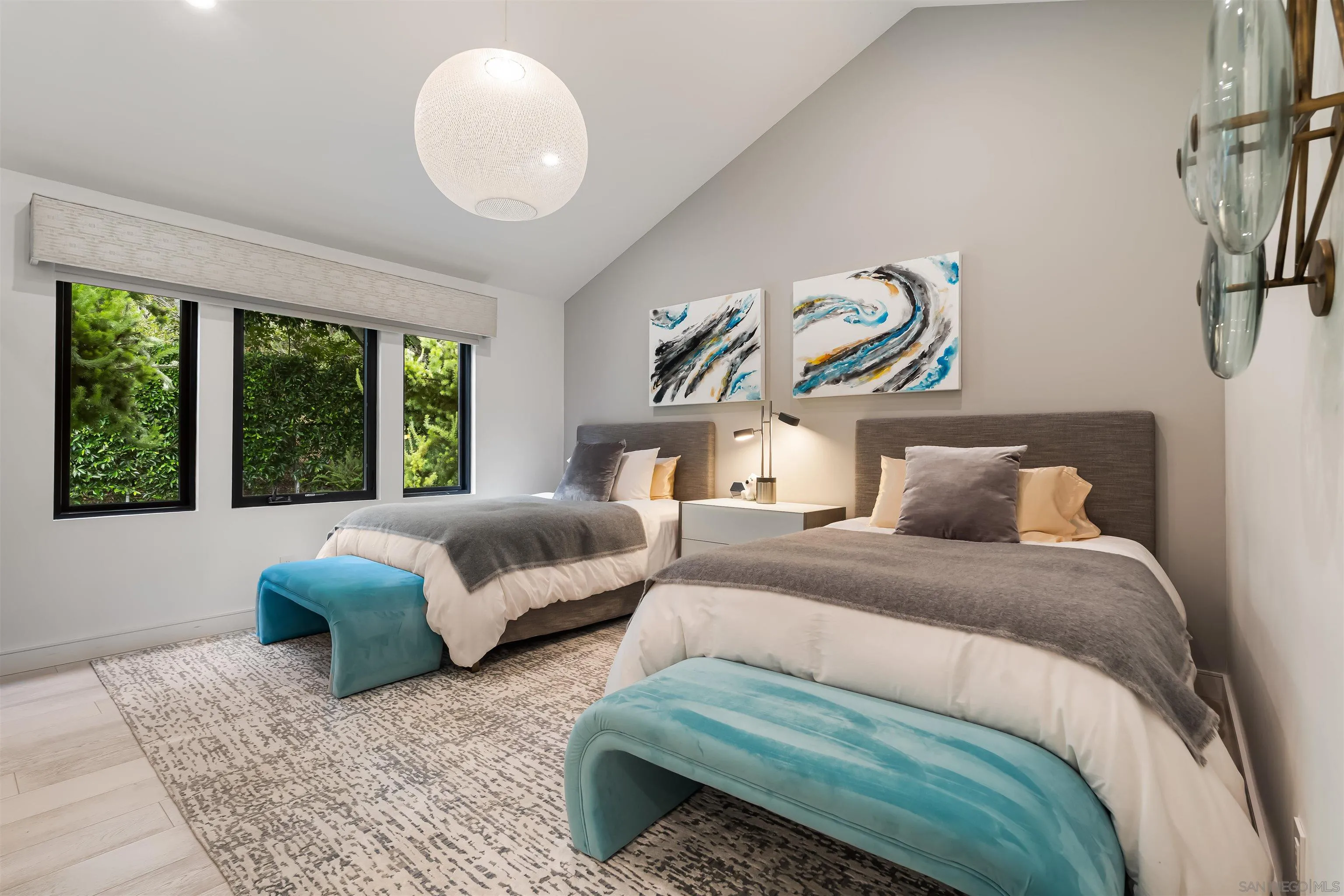 6887 Avenida Andorra La Jolla, CA 92037 - Photo 67 of 75 a bedroom with a bed and a large window