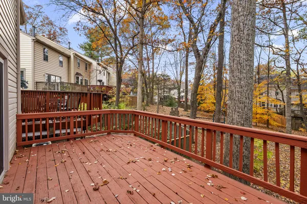 a view of wooden deck