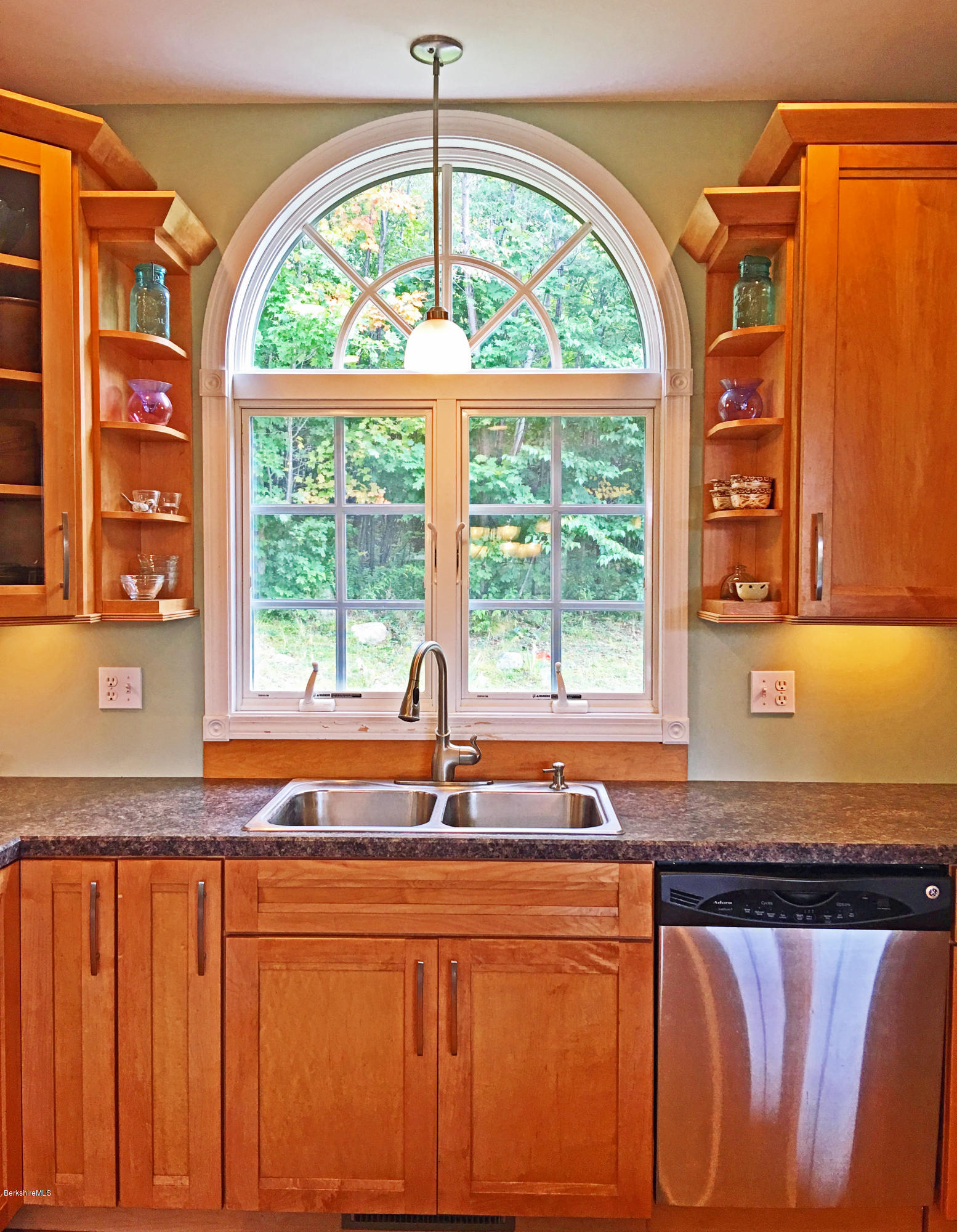 93 Stebbins Road Otis, MA 01253 - Photo 9 of 41 a kitchen with a window a sink and a counter space