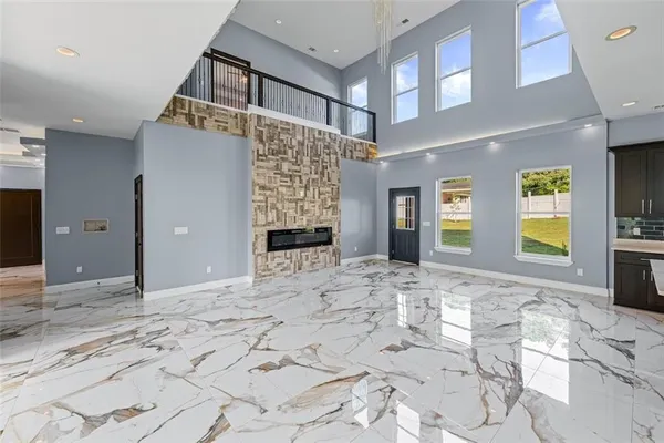 a view of an entryway of a house