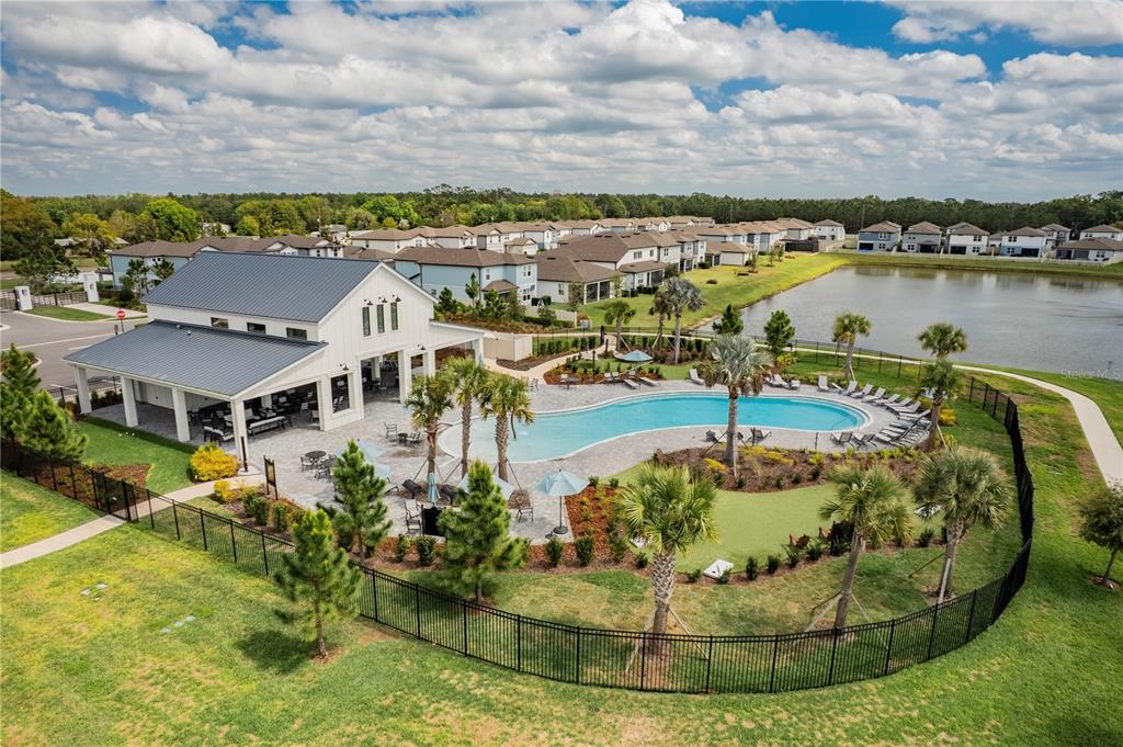 20864 Cherry River Road Land O' Lakes, FL 34638 - Photo 43 of 48 a view of a swimming pool with a lake