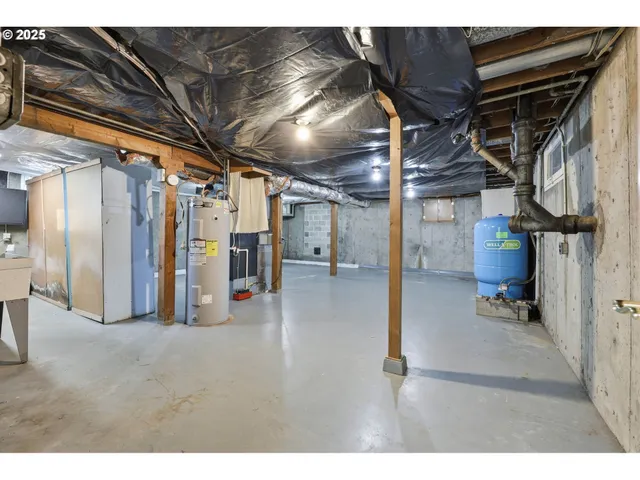 a view of a water heater room