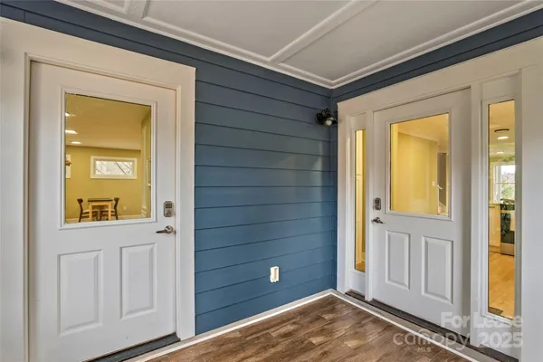 a view of front door of house