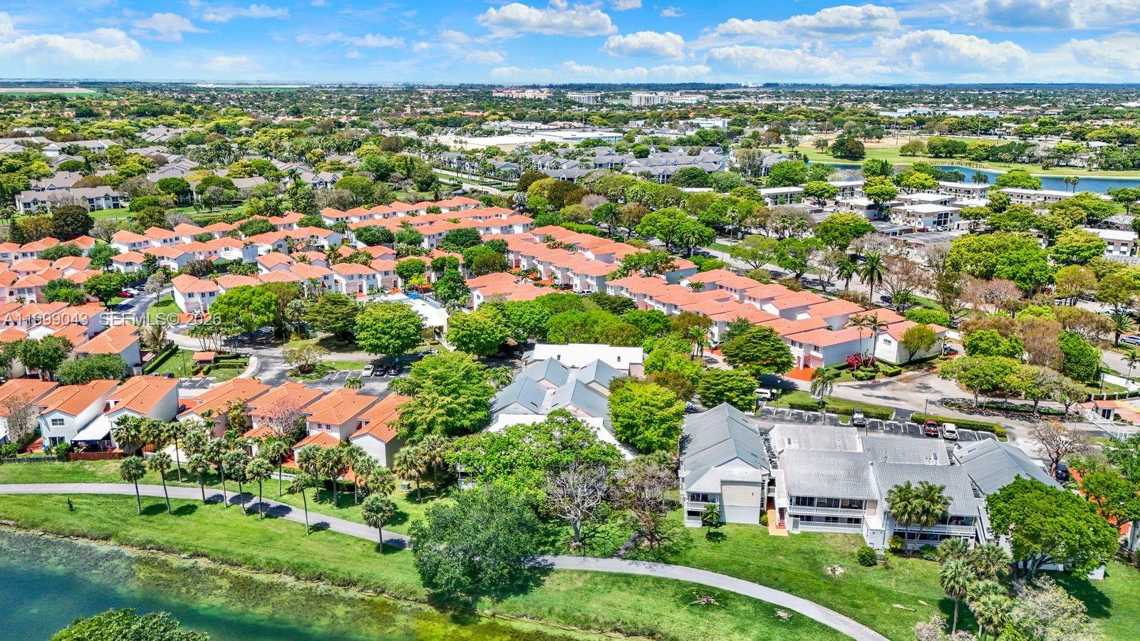 10441 Mahogany Key Circle, Unit 202 Miami, FL 33196 - Photo 38 of 42 an aerial view of residential houses with outdoor space and trees