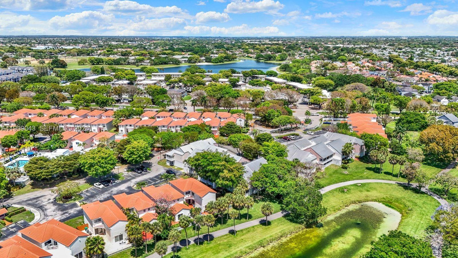 10441 Mahogany Key Circle, Unit 202 Miami, FL 33196 - Photo 41 of 42 an aerial view of residential houses with outdoor space and trees
