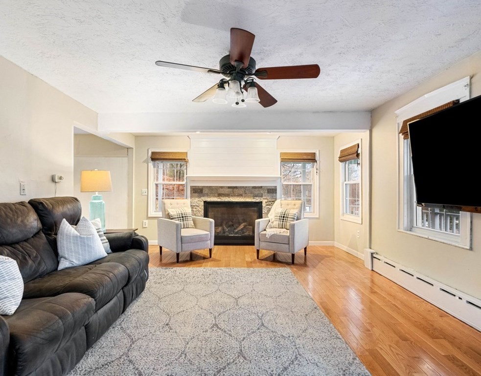 3 Upton Road Westborough, MA 01581 - Photo 13 of 34 a living room with furniture fireplace and flat screen tv