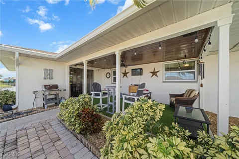 a house view with a seating space