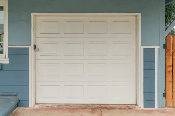 a view of wooden door