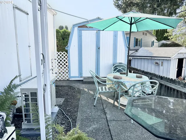 a house view with a seating space